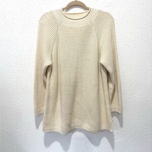 Talbots Plus‎ Petite Ivory Knit Top 2XP